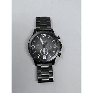 Fossil JR1437 Nate Chronograph Smoke Stainless Steel Men's Watch